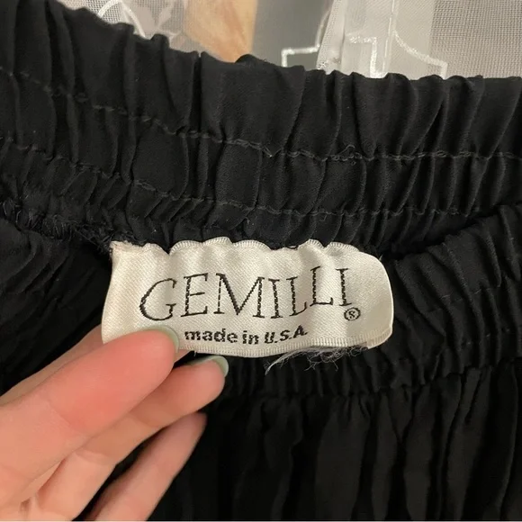 Micropleat Scrunch Black Maxi Skirt Small - Picture 6 of 7